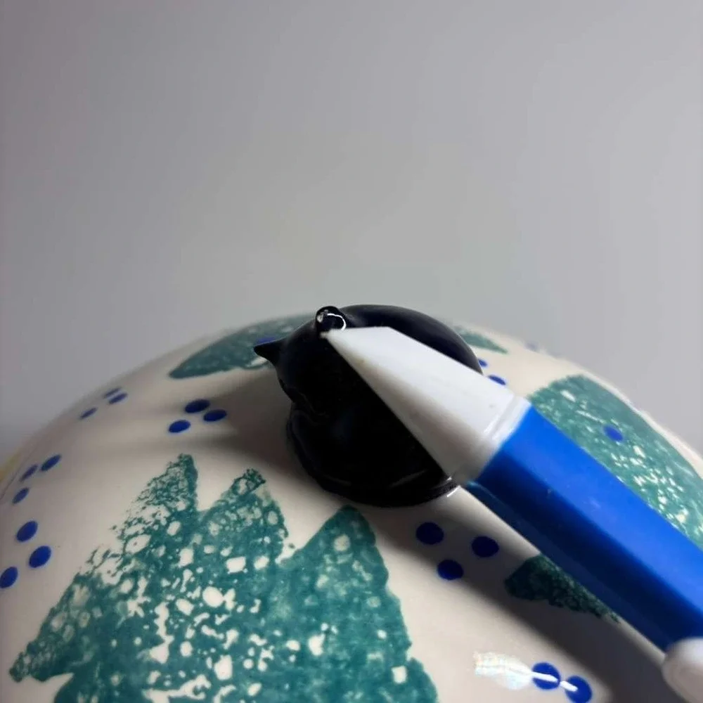 Kitty Dreams signed Sari cats fish bowl‎ cookie jar textured hand painted